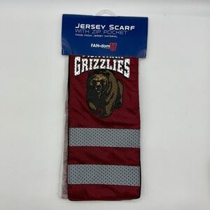 NCAA University Of Montana Grizzlies Jersey Fleece Lined Zipper Pocket Scarf 58"